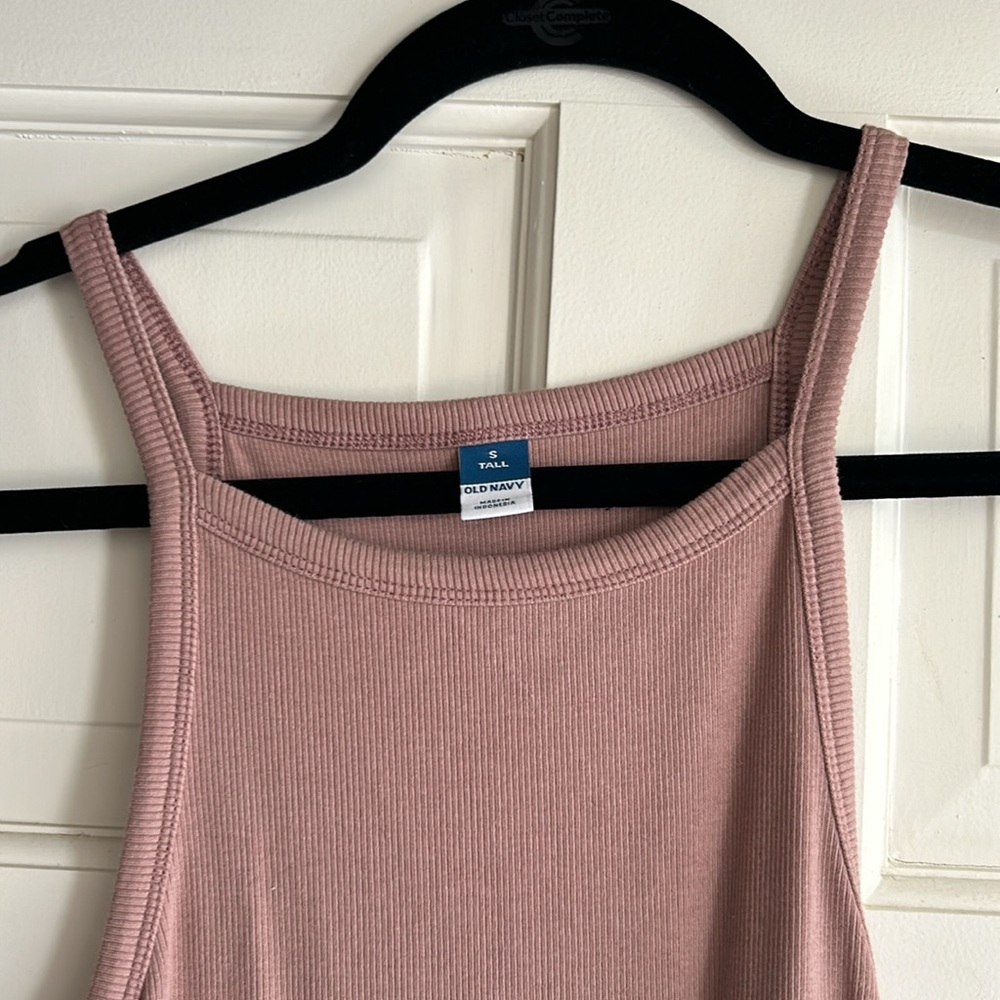 Pink Ribbed Midi Dress - Picture 2 of 4